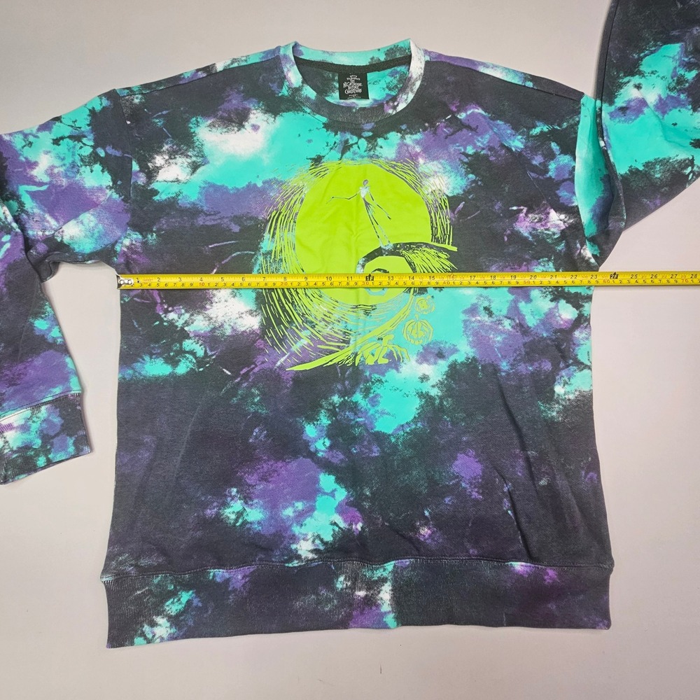 Disney Nightmare Before Christmas Sweatshirt Mens L Multicolor Tie-Dye - Picture 6 of 10